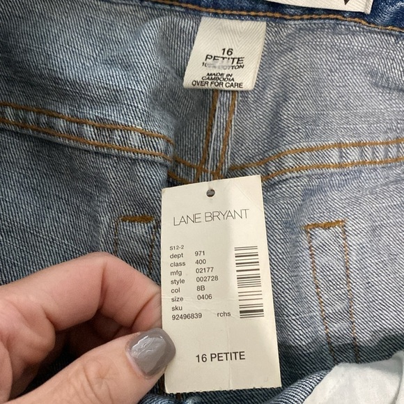 NWT lane Bryant Venezia denim Straight leg jeans | Size 16P - Picture 4 of 9